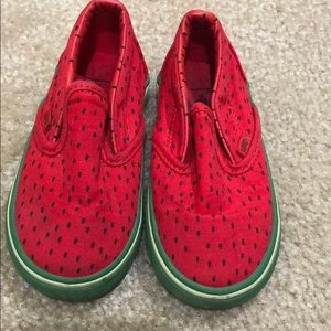 Vans watermelon style toddler shoes.
